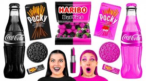 Челлендж с едой «Розовое или Черное» # Смешные Челленджи с Fun Challenge