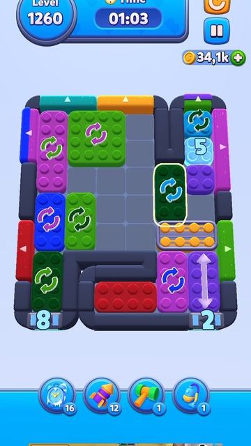 Color Block Jam 1260 уровень