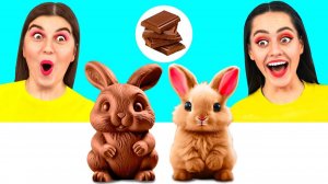 Челлендж. Шоколадная Еда vs Настоящая еда # Кухонные Лайфхаки и Рецепты от Fun Challenge