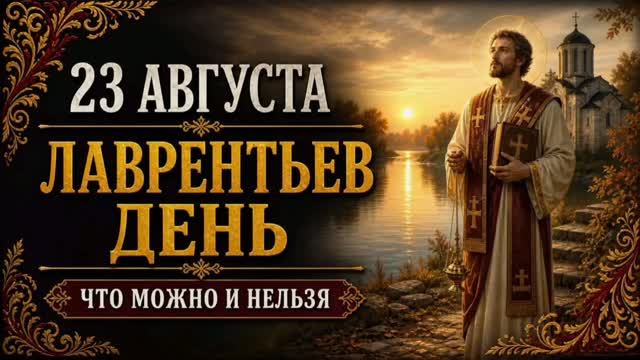 23 АВГУСТА — ЛАВРЕНТЬЕВ ДЕНЬ | НАРОДНЫЕ ПРИМЕТЫ, ПОВЕРЬЯ, ЧТО МОЖНО И НЕЛЬЗЯ ДЕЛАТЬ