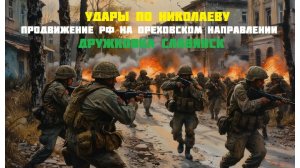 Новости СВО Сегодня-Удары по Николаеву Продвижение РФ на Ореховском Направлении Дружковка Славянск