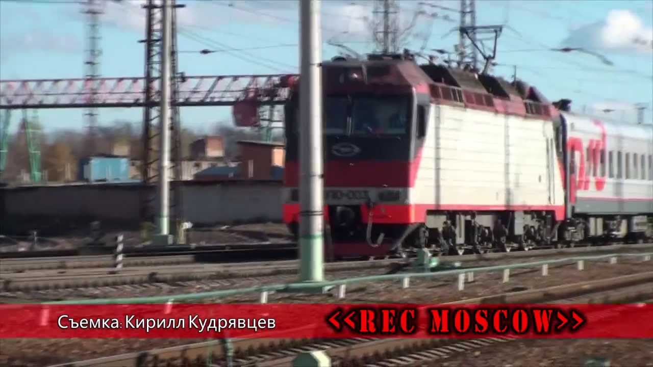 ЭП10-003 с пассажирским в Раменском (пл. 47км) (HD 1080)