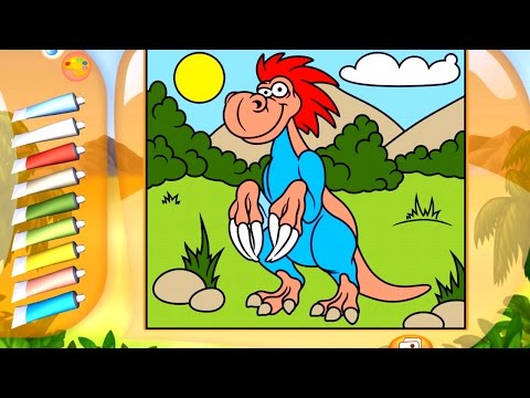 Раскраска - игра для детей. Динозавры. Развивающее приложение для детей