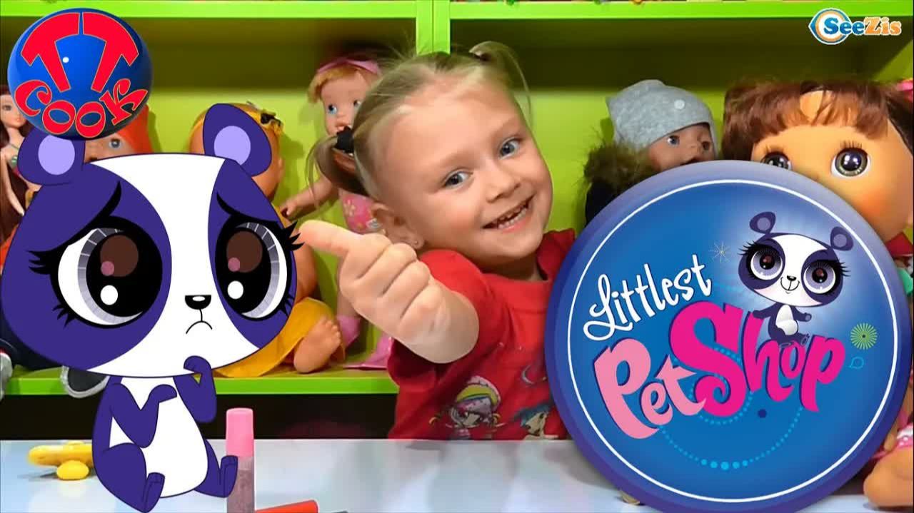 ✔ Littlest Pet Shop. Ярослава открывает новый набор с пандой   Penny Ling Unboxing With Ya