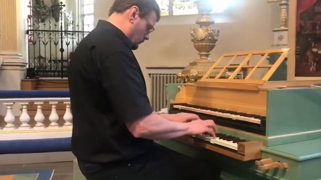 Improvising A Concerto On The Claviorganum In The German Church In Göteborg (Sweden)