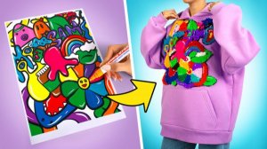 Как обновить толстовку ковровой вышивкой! 🧥✨ Яркий и простой DIY