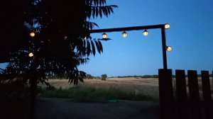 Вечерняя иллюминация на дачном участке