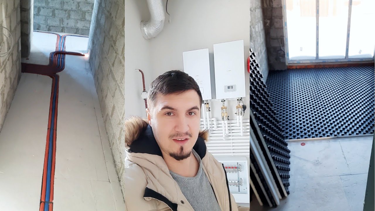 Инженерные коммуникации: разводка водоснабжения ХГ и ВС теплый пол оборудование котельной в Тюмени