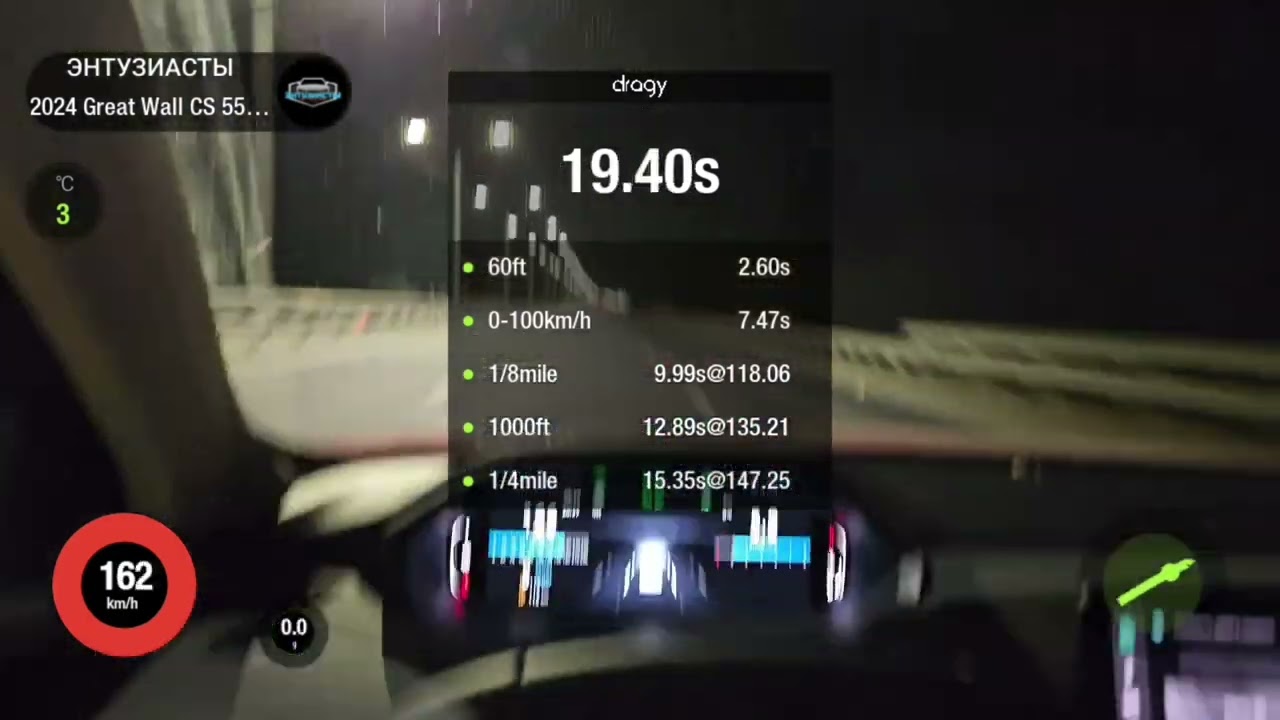 Changan CS 55 Plus (UNI-S) разгон 0-200 на Dragy. Тестовая версия прошивки