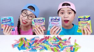 Радужный десерт Русалка из желейных конфет Мукбанг