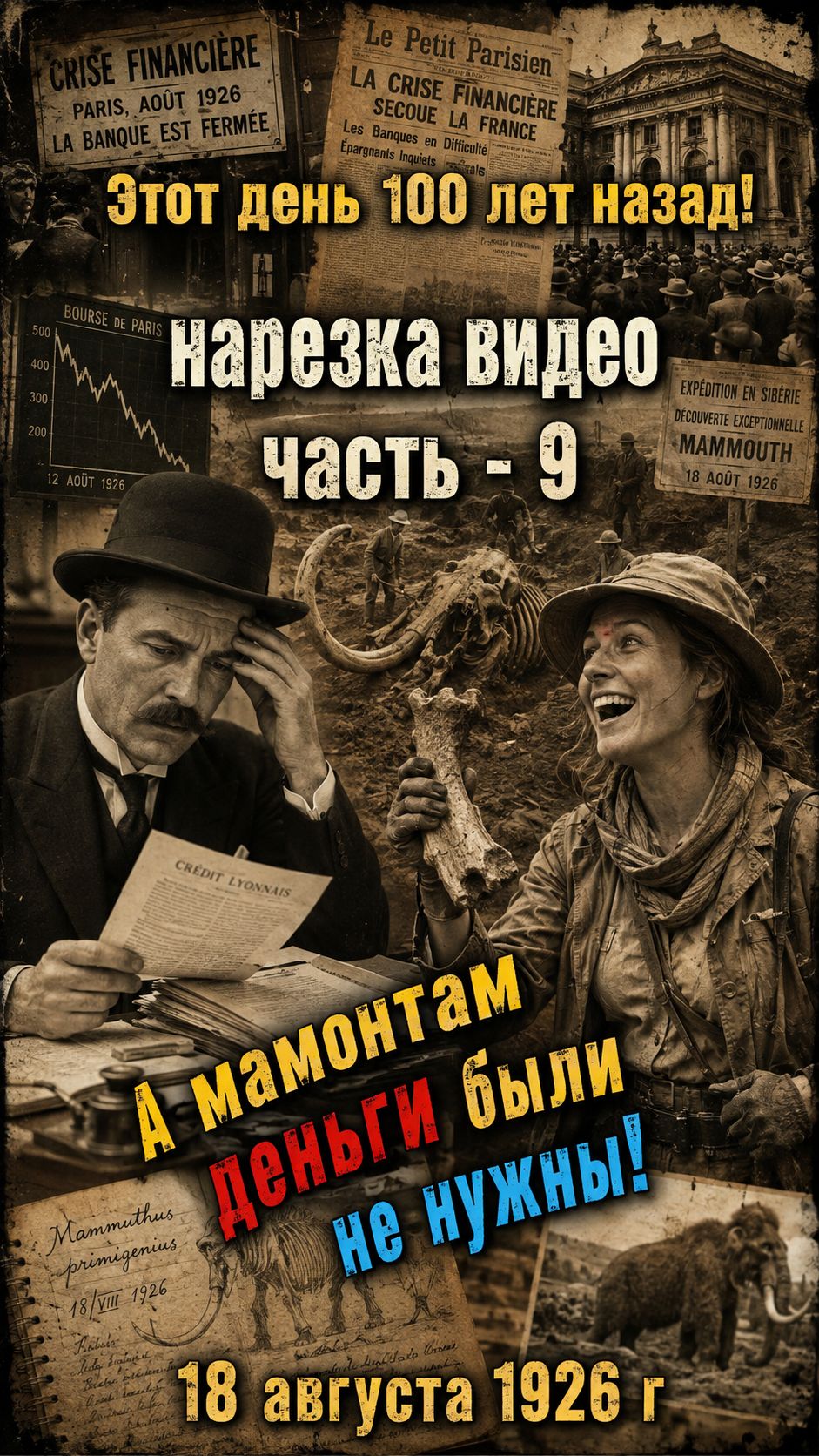 Один сумасшедший день в истории и миллионы человеческих судеб! 18/08/1926-9 Этот день 100 лет назад!