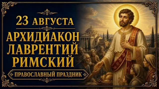 23 АВГУСТА — АРХИДИАКОН ЛАВРЕНТИЙ РИМСКИЙ | ПРАВОСЛАВНЫЙ ПРАЗДНИК