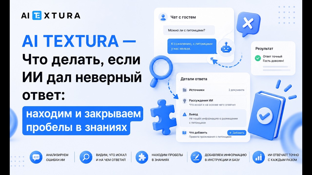 AI TEXTURA — Что делать, если ИИ дал неверный ответ: находим и закрываем пробелы в знаниях