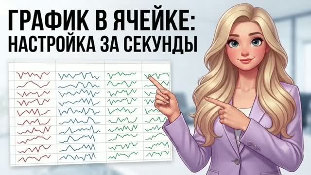 Спарклайны в Excel - строим графики в ячейке