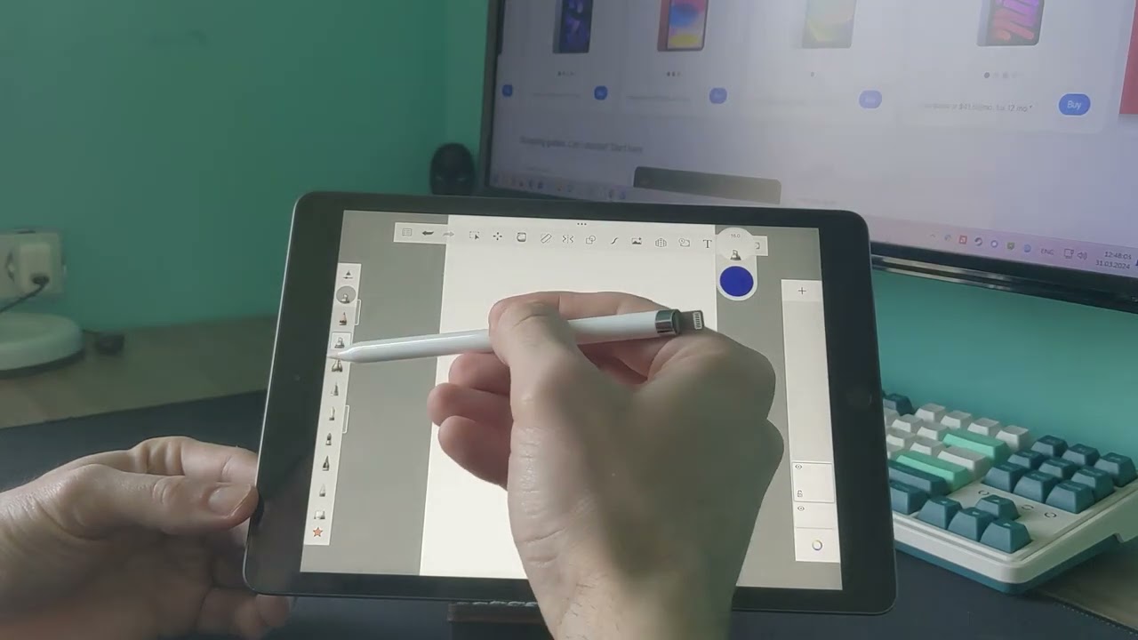 Демонстрация работы Apple Pencil 1