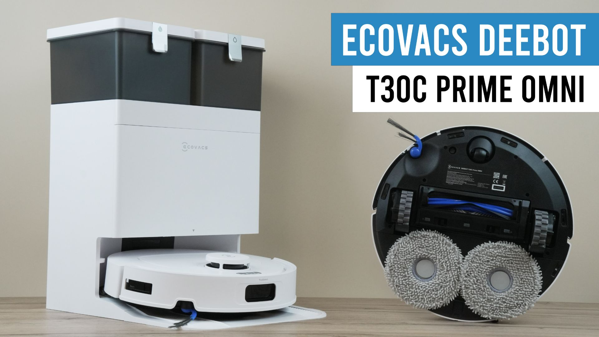 ECOVACS DEEBOT T30C Prime OMNI: объезд вещей, станция 