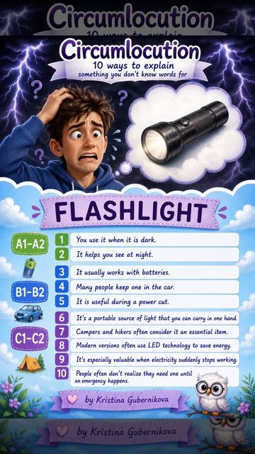 Circumlocution: 10 Ways To Explain Something You Don't Know The Words For - FLASHLIGHT