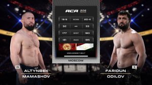 Алтынбек Мамашов vs. Фаридун Одилов 2 | Altynbek Mamashov vs. Faridun Odilov 2 | ACA 206