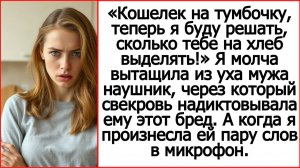 Я вытащила из уха мужа наушник, через который свекровь диктовывала ему этот бред. Истории из жизни.