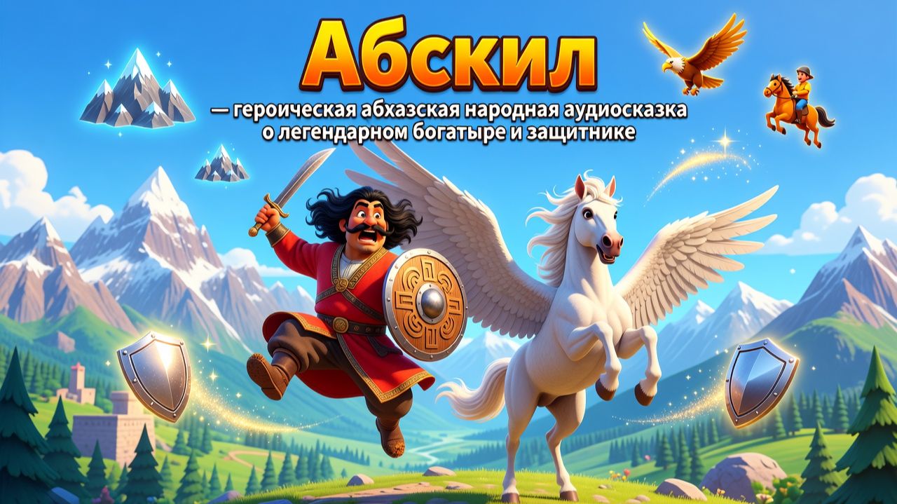 🏔️🛡️✨ Абскил — героическая абхазская народная аудиосказка о легендарном богатыре и защитнике 🦅🏇