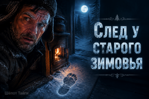 Свежий след в заброшенном зимовье