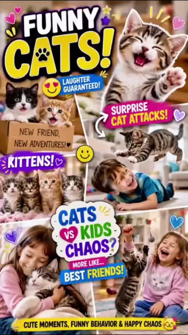 Funny Cats, Surprise Cat Attacks, Kittens & Cats Vs Kids Chaos