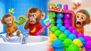 Микс - Песня о мороженом + Пора чистить зубы! | Baby Monkey Видео плюс Детские Стишки