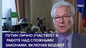 Путин лично участвует в работе над сложными законами, включая бюджет