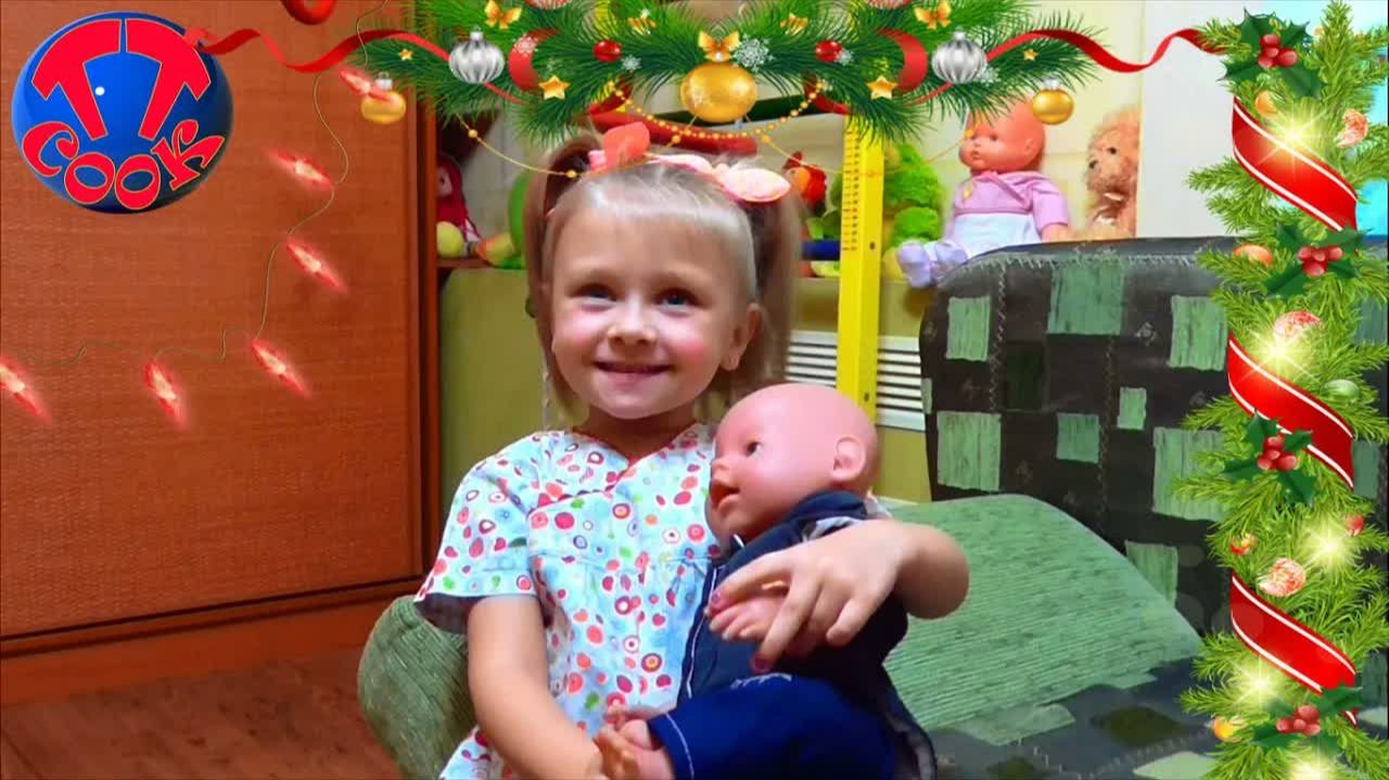 ✔ Кукла Беби Борн и Ярослава украшают комнату к Новому Году   Doll Baby Born With Yaroslav