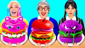 Кулинарный Челлендж# Уэнсдей Против Бабушки # Смешные Рецепты с Едой Fun Challenge