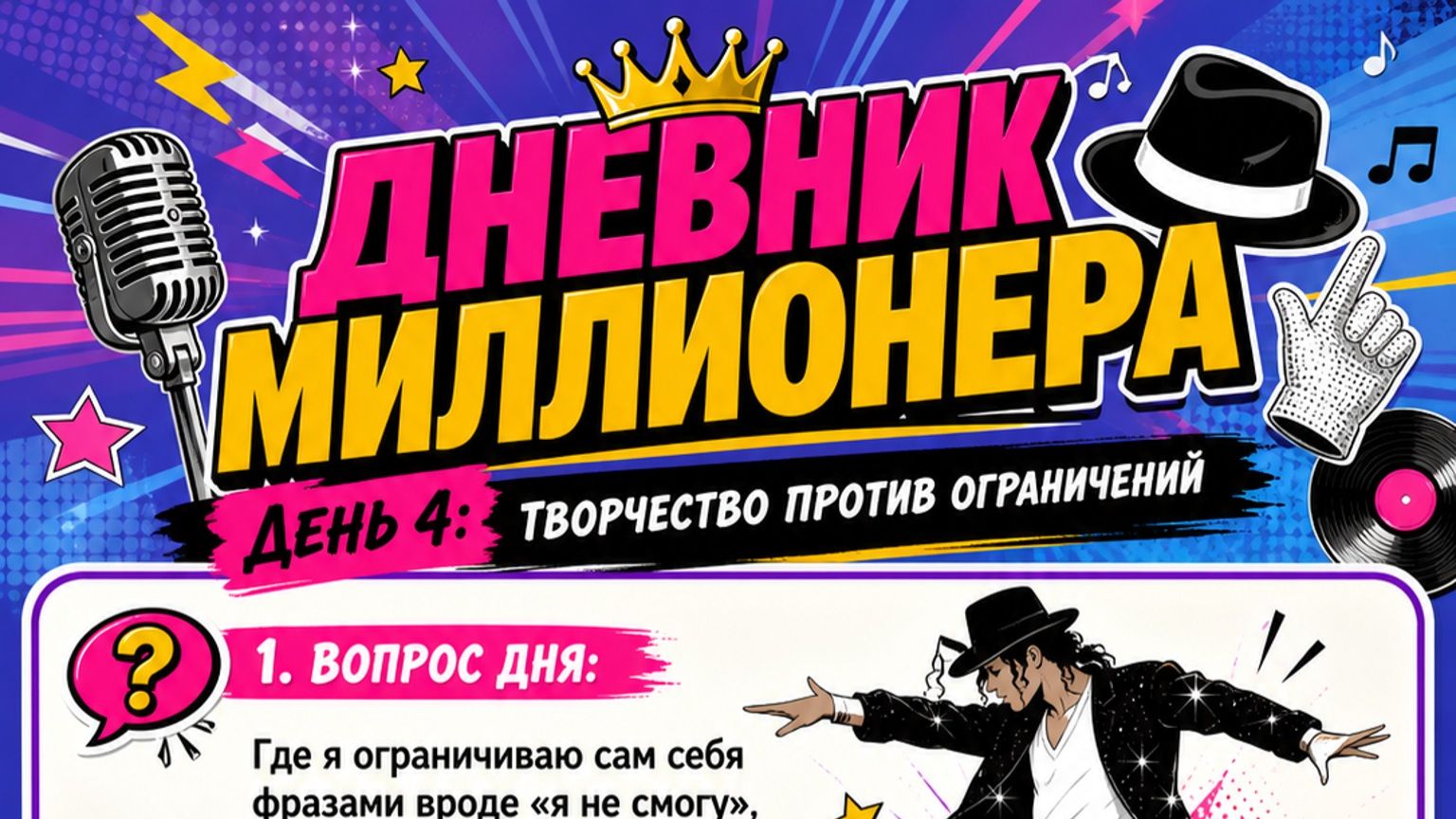 Дневник миллионера. День 4 - Творчество против ограничений