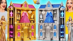 Строим Удивительный Кукольный Домик Золотой vs Серебряный Челлендж