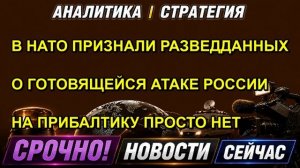 В НАТО ПРИЗНАЛИ РАЗВЕДДАННЫХ О ГОТОВЯЩЕЙСЯ АТАКЕ РОССИИ НА ПРИБАЛТИКУ ПРОСТО НЕТ