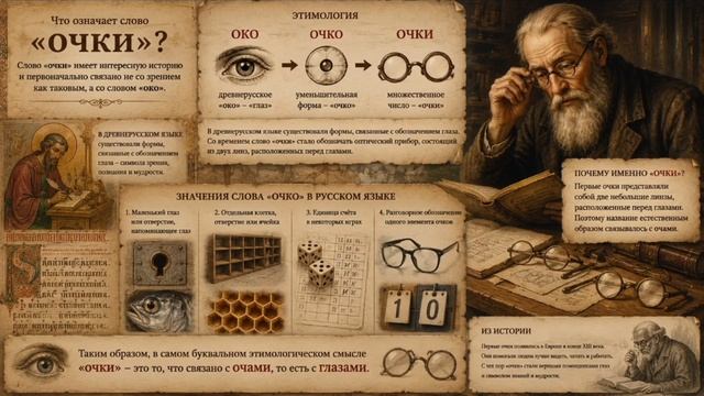 Что обозначает слово очки?