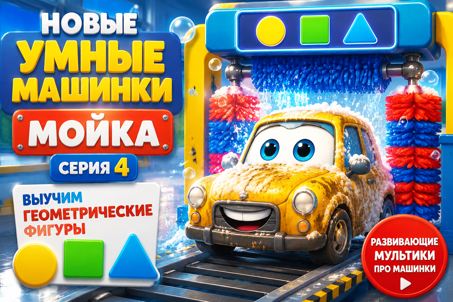 Умная мойка машинок: изучаем геометрические фигуры. Серия 4