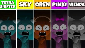 спрунки sprunki но sky, Oren, pinki и wenda повторяют 🔁 за tetra-shifted 🔥
