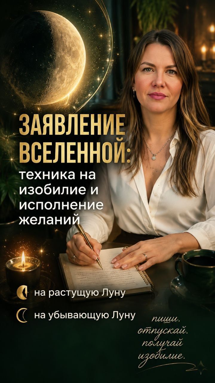 💵 Заявление вселенной: техника на изобилие и исполнение желаний