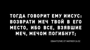 12.35 Законы мира сего противоположны Закону Царства Божия // Не убий