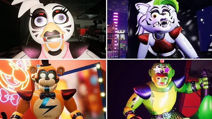 FNAF Security Breach - All Character Retextures Vgaming