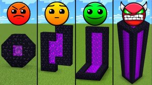 Эксперимент с порталом в Нижний мир Minecraft и различными эмодзи