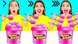 Быстрая Средняя или Медленная Скорость Еды Челлендж # Удивительные Кулинарные Лайфхаки Fun Chal