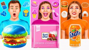 24 часа едим еду одного цвета Челлендж # Война пранков от Fun Challenge