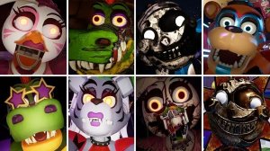 FNAF Security Breach - New RTX Retexture Animatronics Jumpscares Vgaming