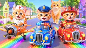 Мама-Кошка Подстригает мех на ферме и Шьет Тигровую Шапочку Для Котят Дома🐾🎩🐯