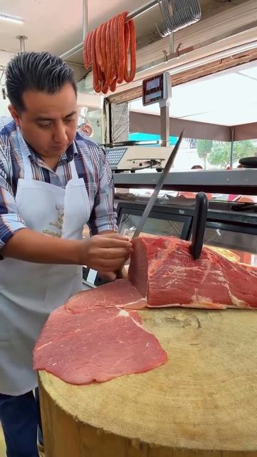 Разделка мяса, тооооонкая нарезка 👍