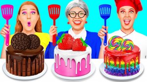 Я против Бабушки Кулинарный Челлендж Укрась Торт # Забавные Лайфхаки с Едой от Fun Challenge