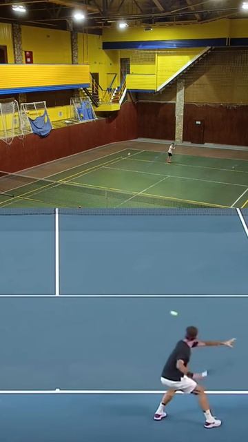 🎾разминка с Федерером. теннис.