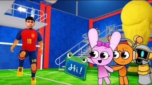Sprunki Baby Lilypad'S, Пинки, Орен и Фан Бот играют в Lamine Yamal Prison Run Obby в Roblox