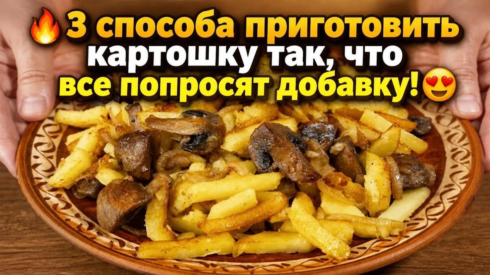 🔥3 способа приготовить картошку так, что все попросят добавку!😍