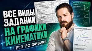 Графики кинематики: все виды заданий на ЕГЭ по физике